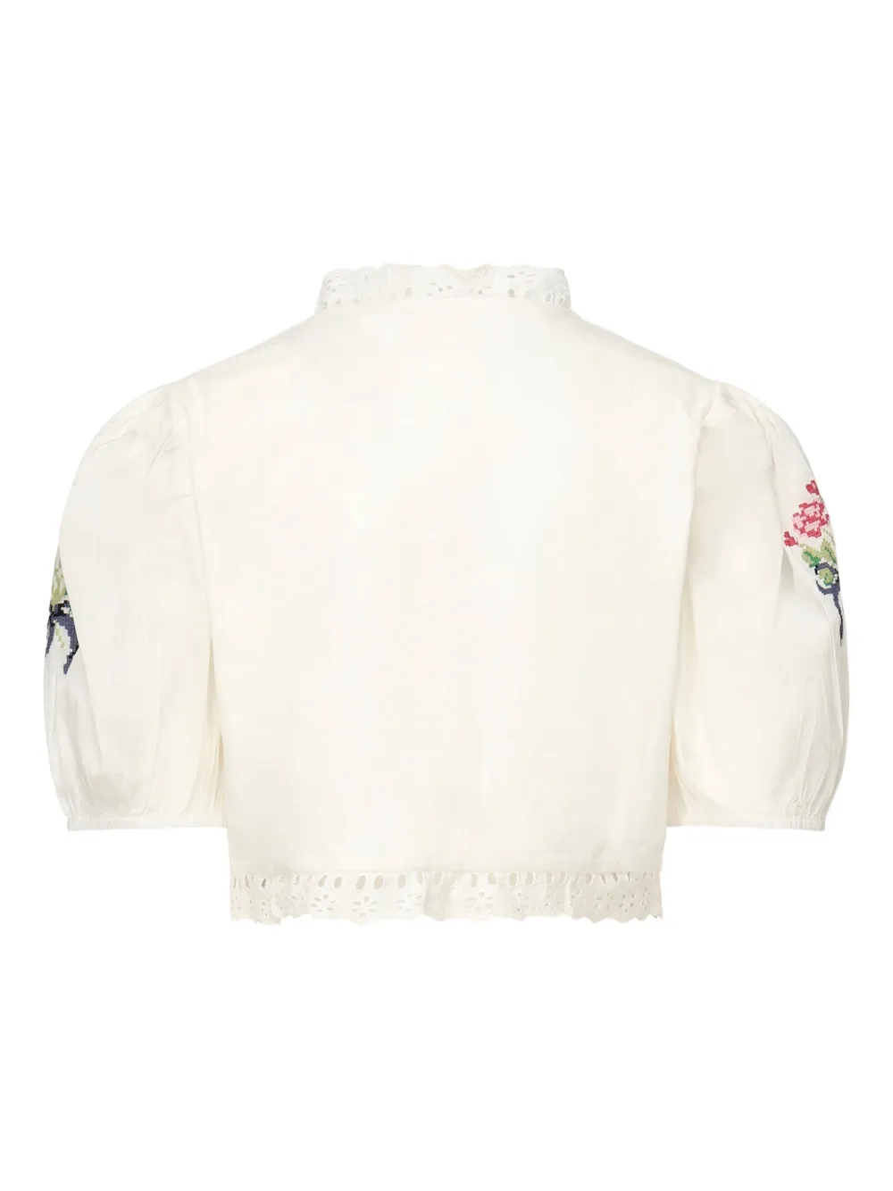 For Love And Lemons embroidered puff-sleeve cotton top | Blouses | Image 2