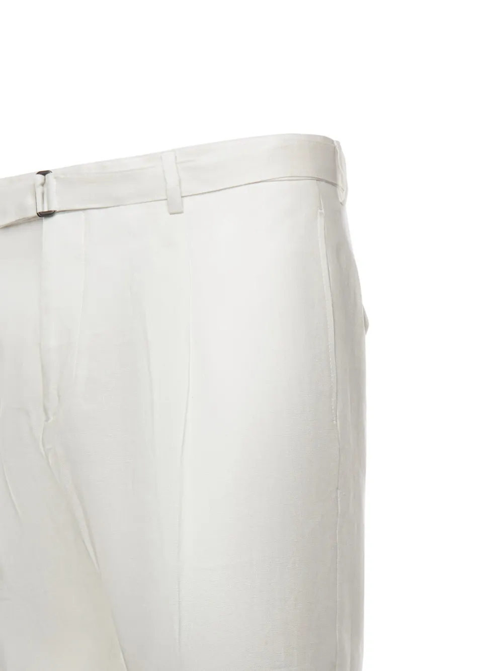 Be Able Belted Cotton Trousers In White