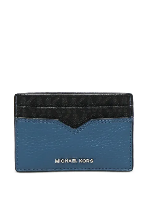 Michael Kors Hudson Bifold Peeble leather monogram cardholder