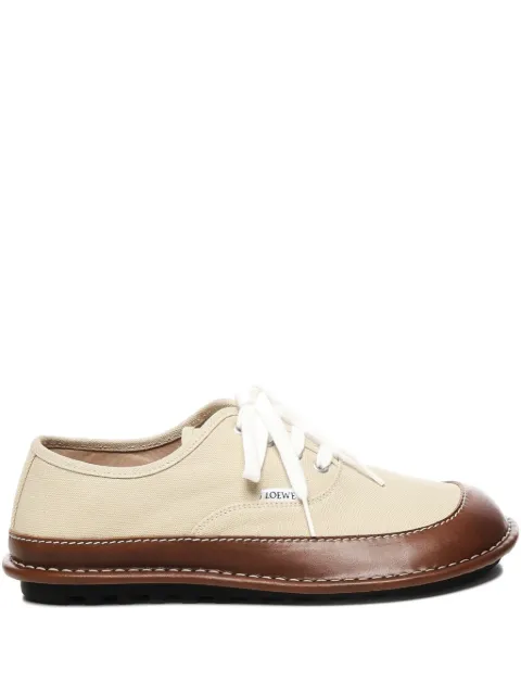 LOEWE Bay lace-up leather-trimmed shoes