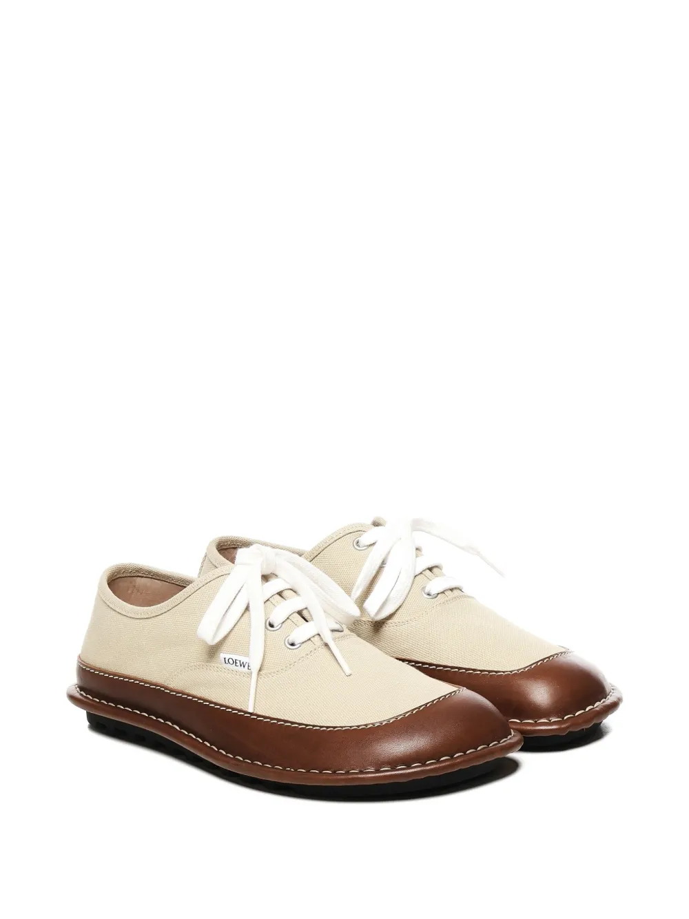 LOEWE Bay lace-up leather-trimmed shoes | Derby Shoes | Image 2