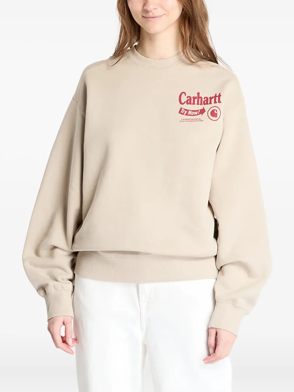 Carhartt WIP Sweater met print Beige