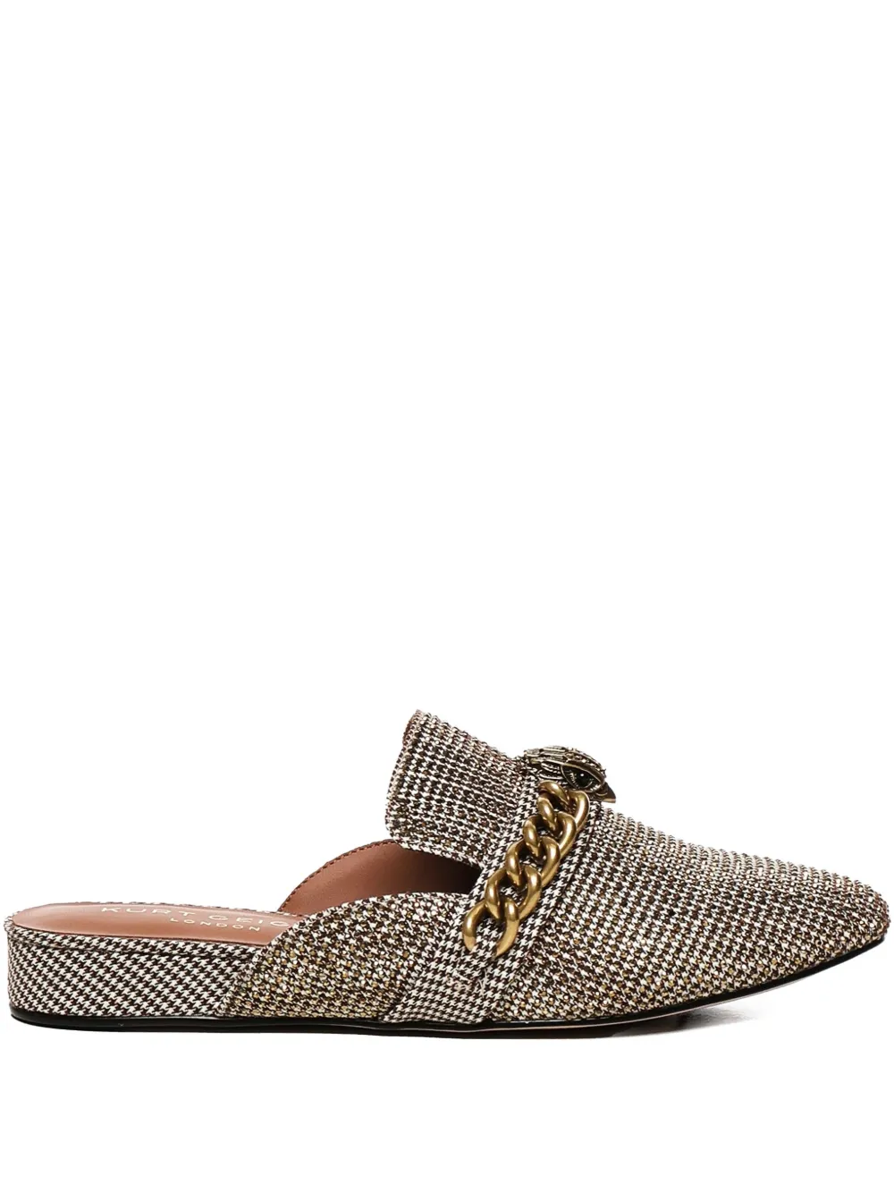 Kurt Geiger London eagle head flat mules Beige