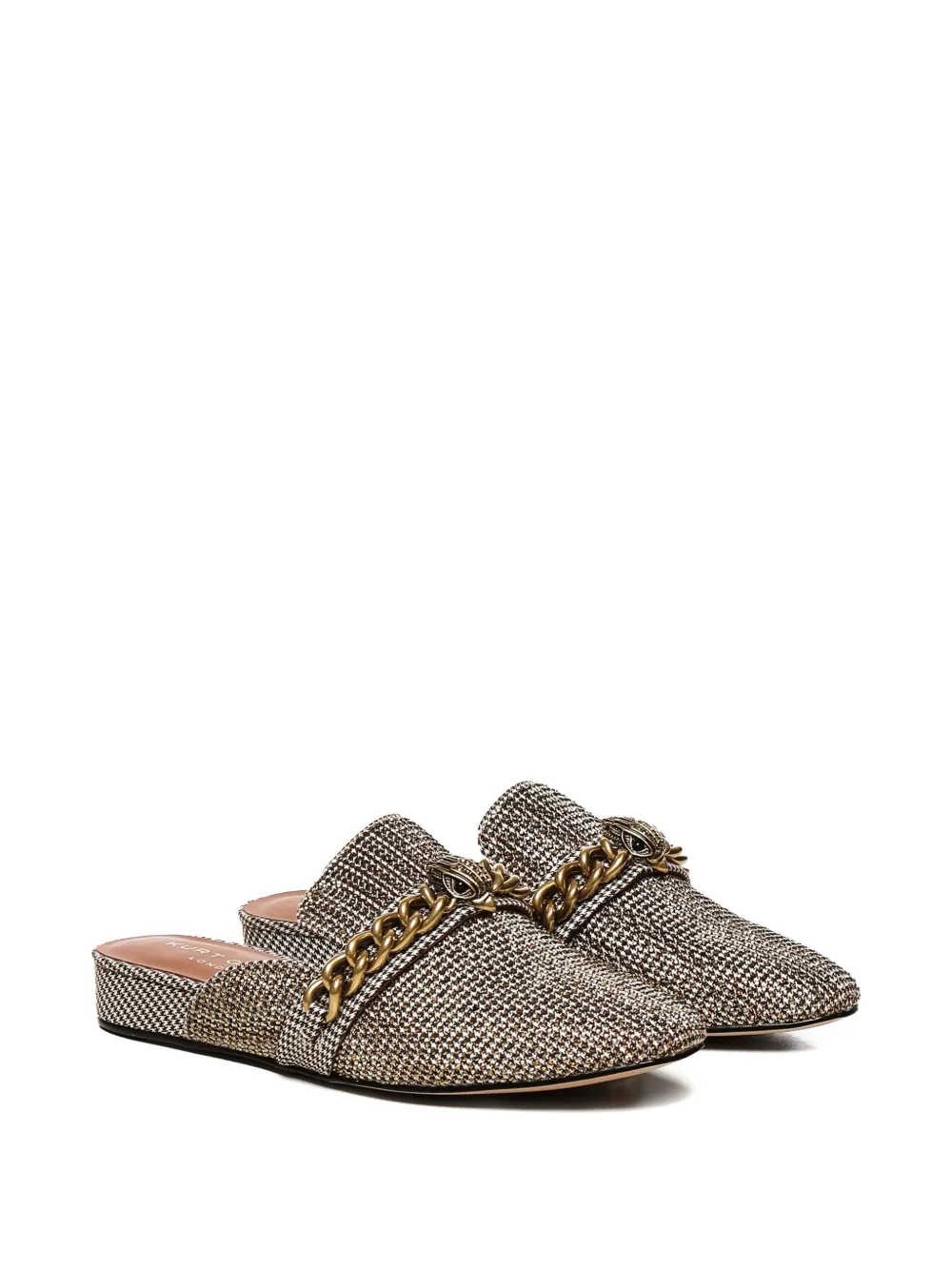 Kurt Geiger London eagle head flat mules Neutrals