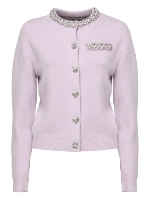 Self-Portrait Cardigan mit Perlen