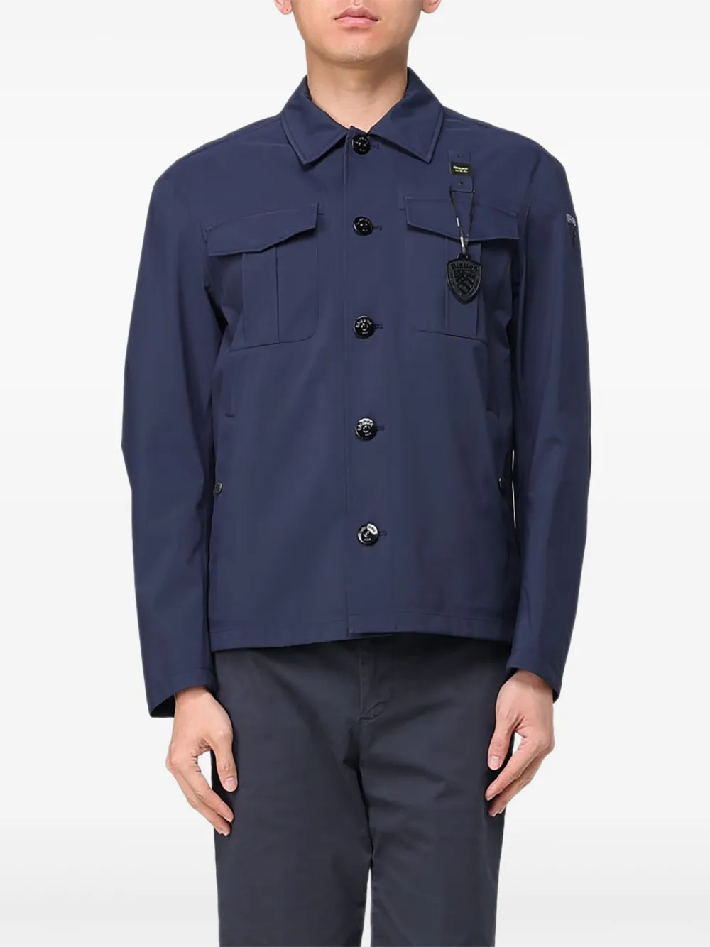 Blauer patch-pocket button-fastening jacket | Blue | Image 1