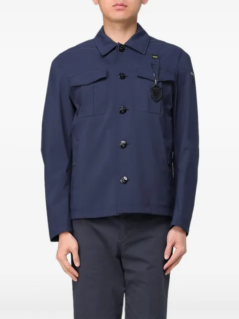 Blauer patch-pocket button-fastening jacket