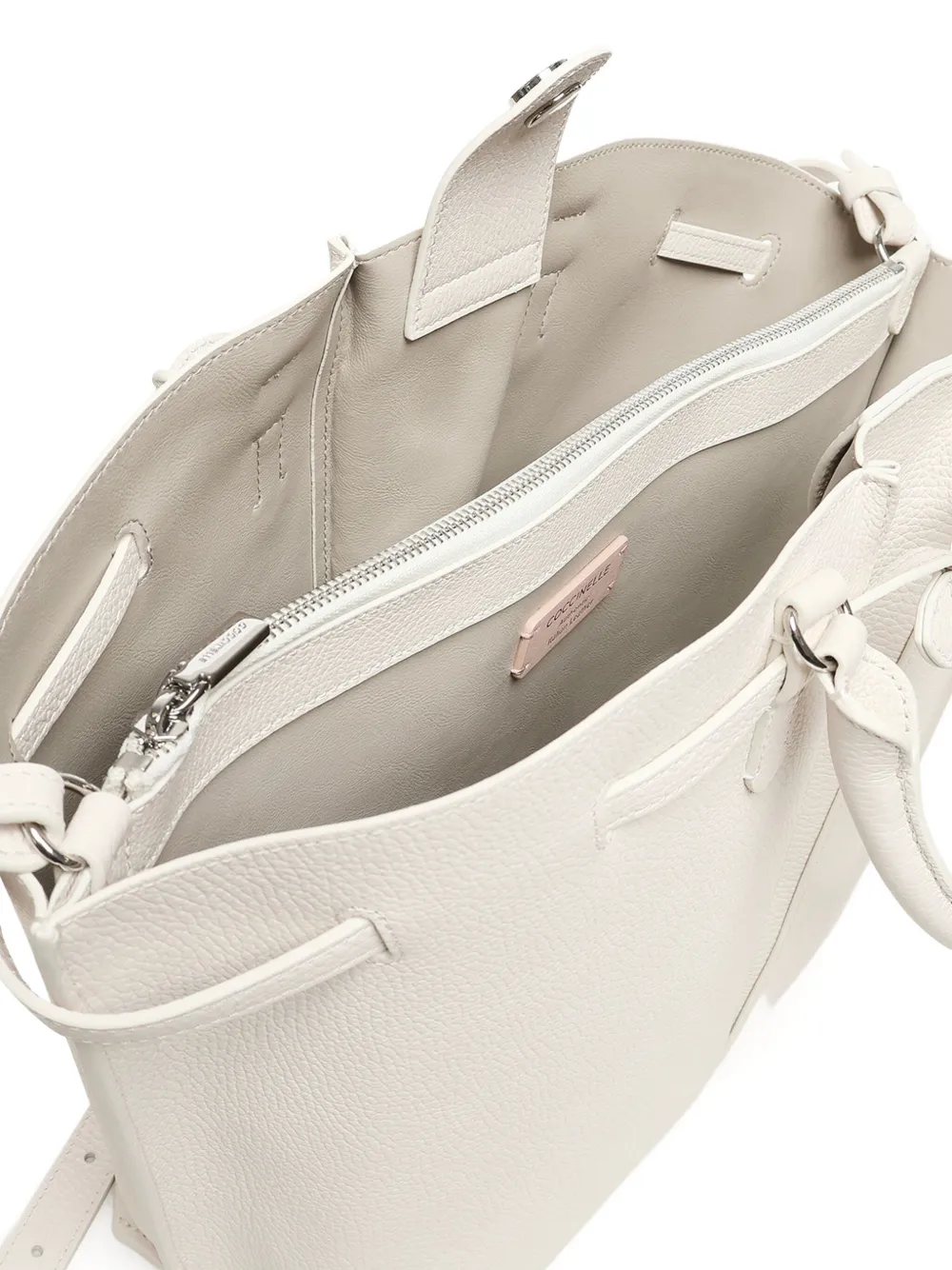 Coccinelle Flores leren shopper Beige