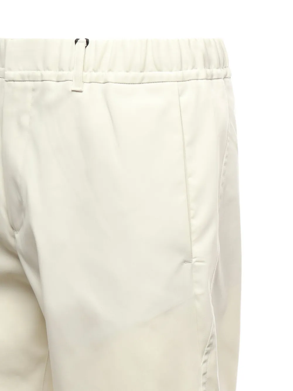 Herno Broek met elastische taille en zijzak Beige