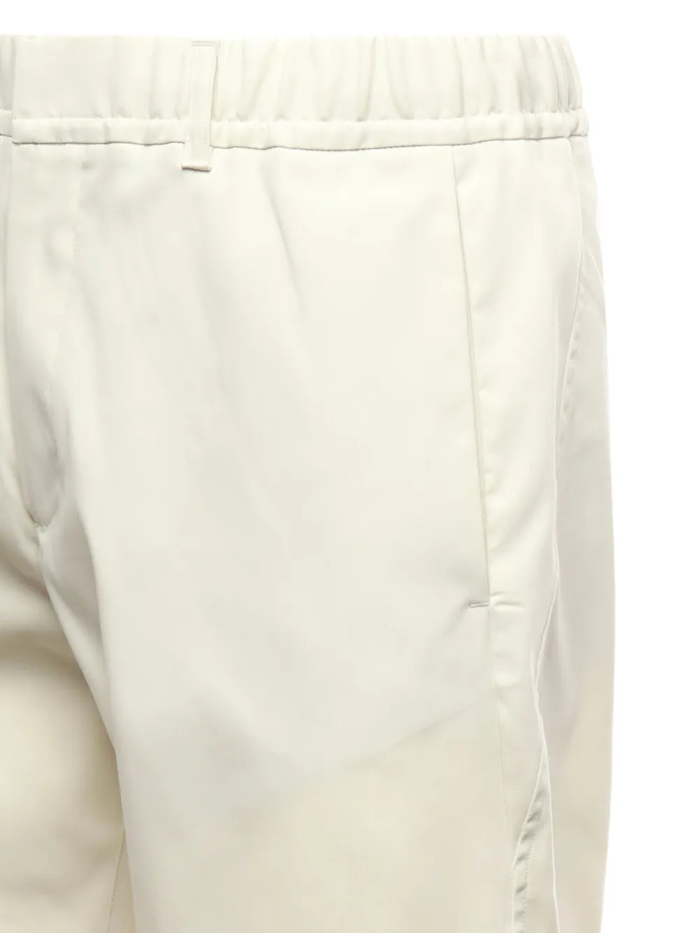 Herno Broek met elastische taille en zijzak Beige