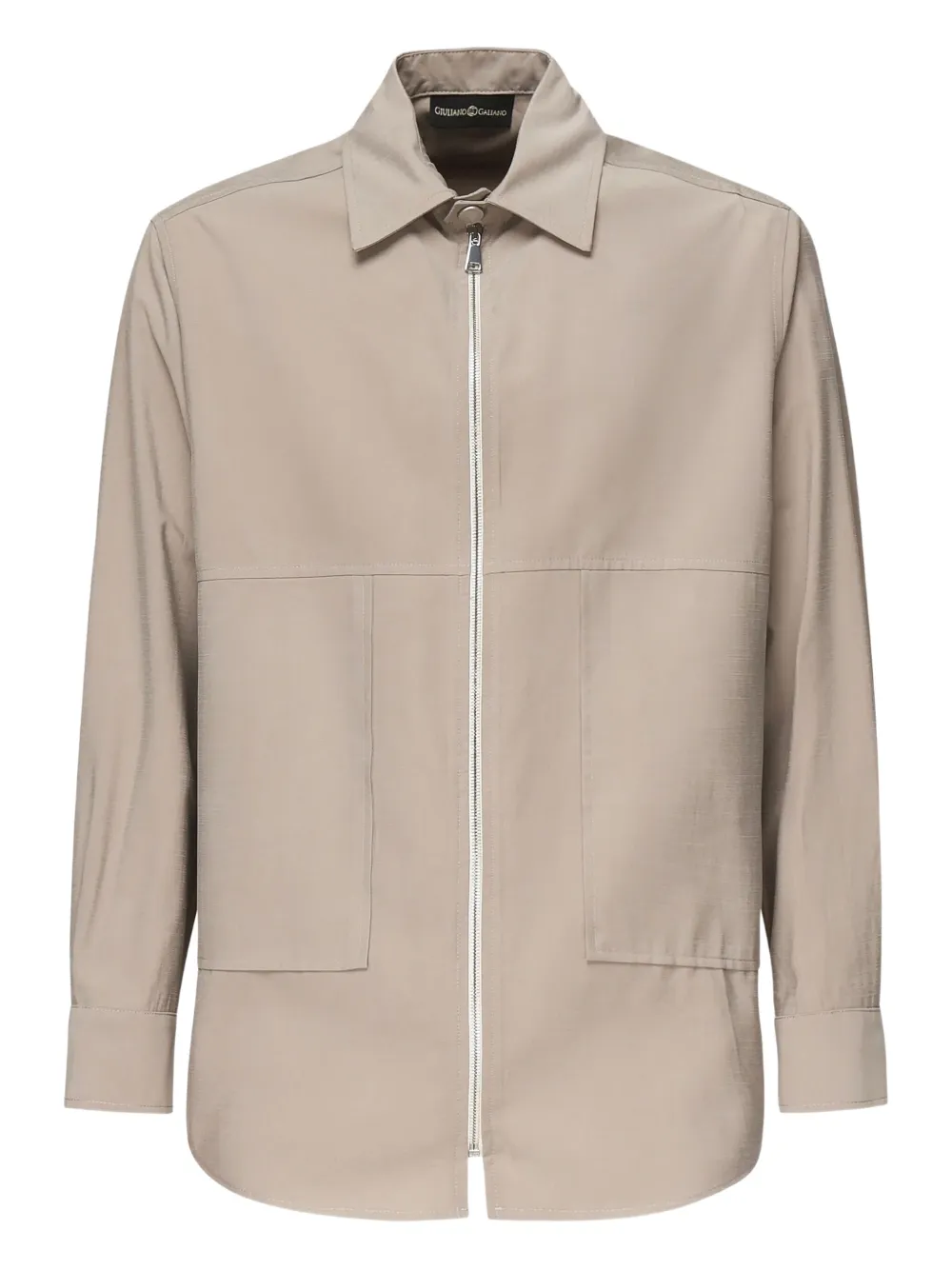 Giuliano Galiano zip-front patch-pocket shirt | Image 2