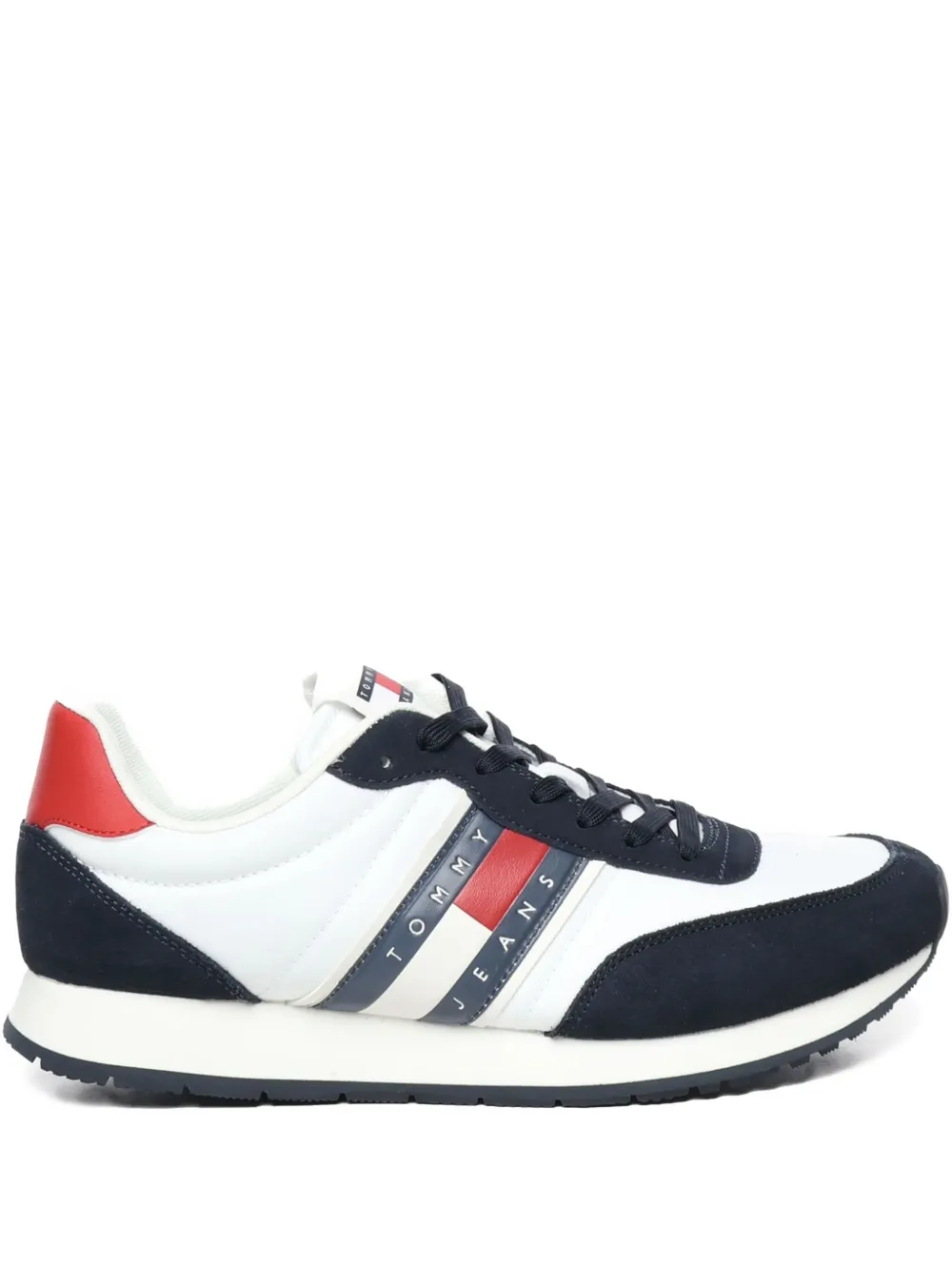 Tommy Hilfiger logo-detail suede trainers White