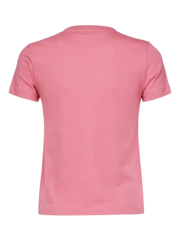 【関税&送料込】Chloe Pink Cotton T-Shirt With Logo Logo cotton jersey T-shirt in pink - Chloe | Mytheresa