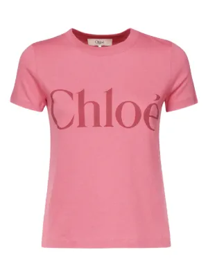 【Chloe】関税込★ロゴTシャツ★クロップド丈 Chloé Logo T Shirt in Off-White | Chloé US