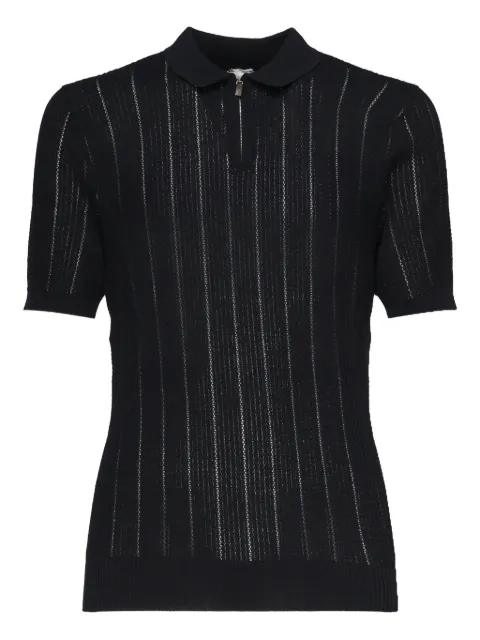 Eleventy playera tipo polo tejida de canalé
