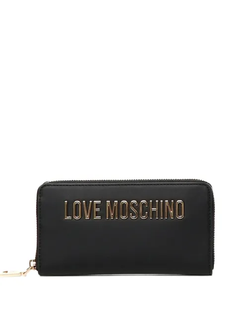 Love Moschino logo-plaque zip-around wallet