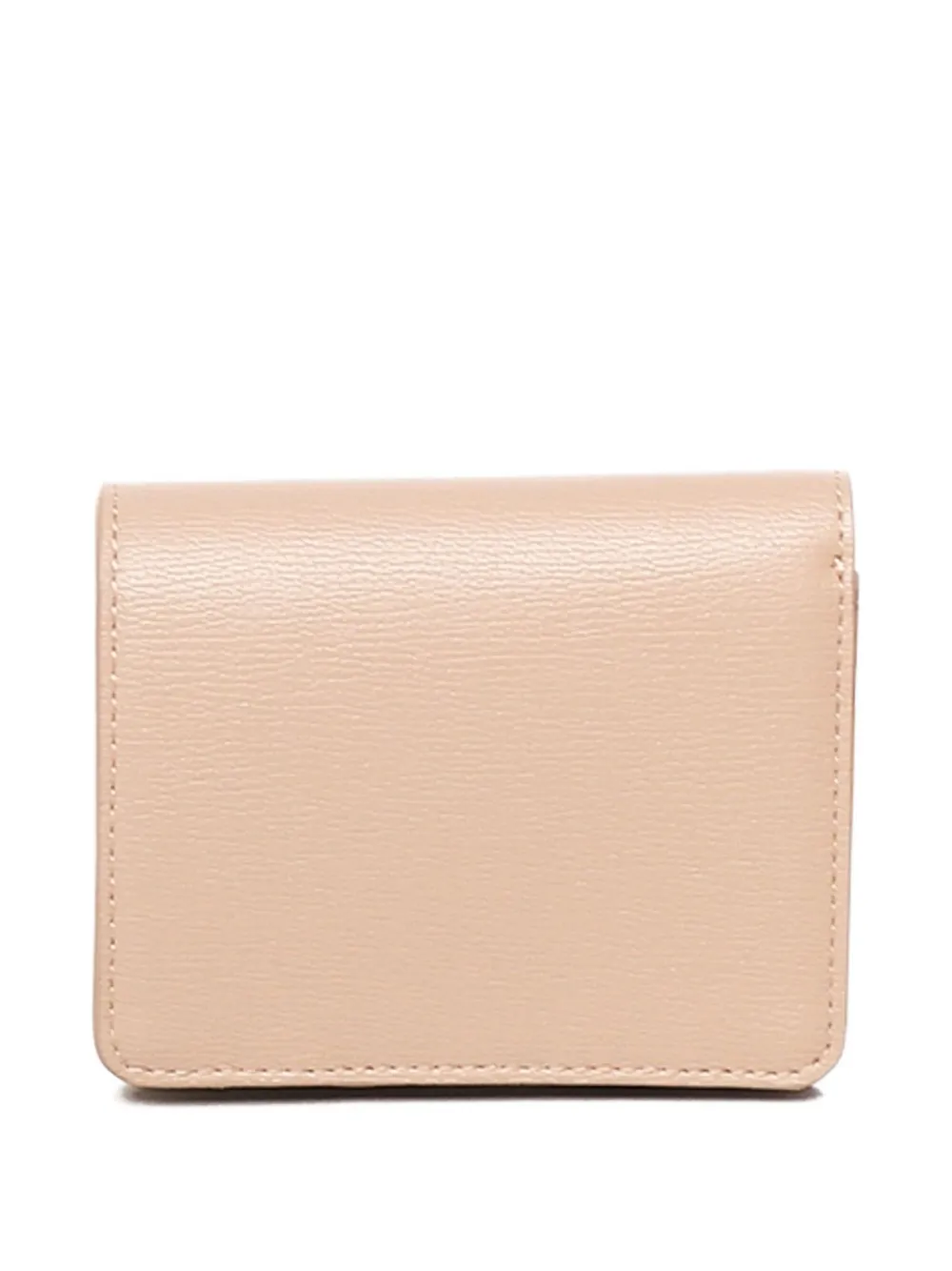 Love Moschino logo-plaque studded wallet Beige