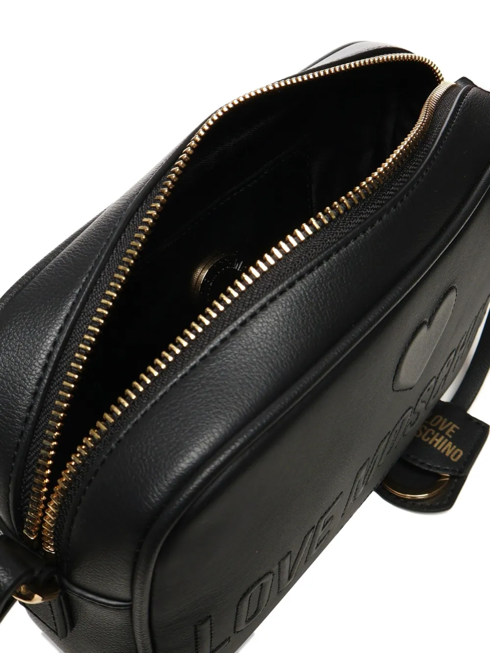 Love Moschino Schoudertas met logo-reliëf Zwart