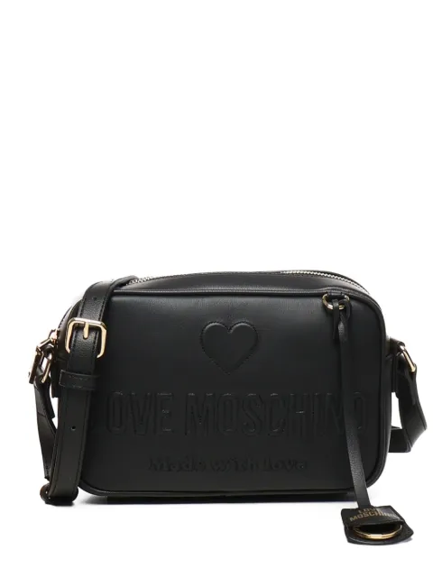 Love Moschino embossed-stitching logo shoulder bag