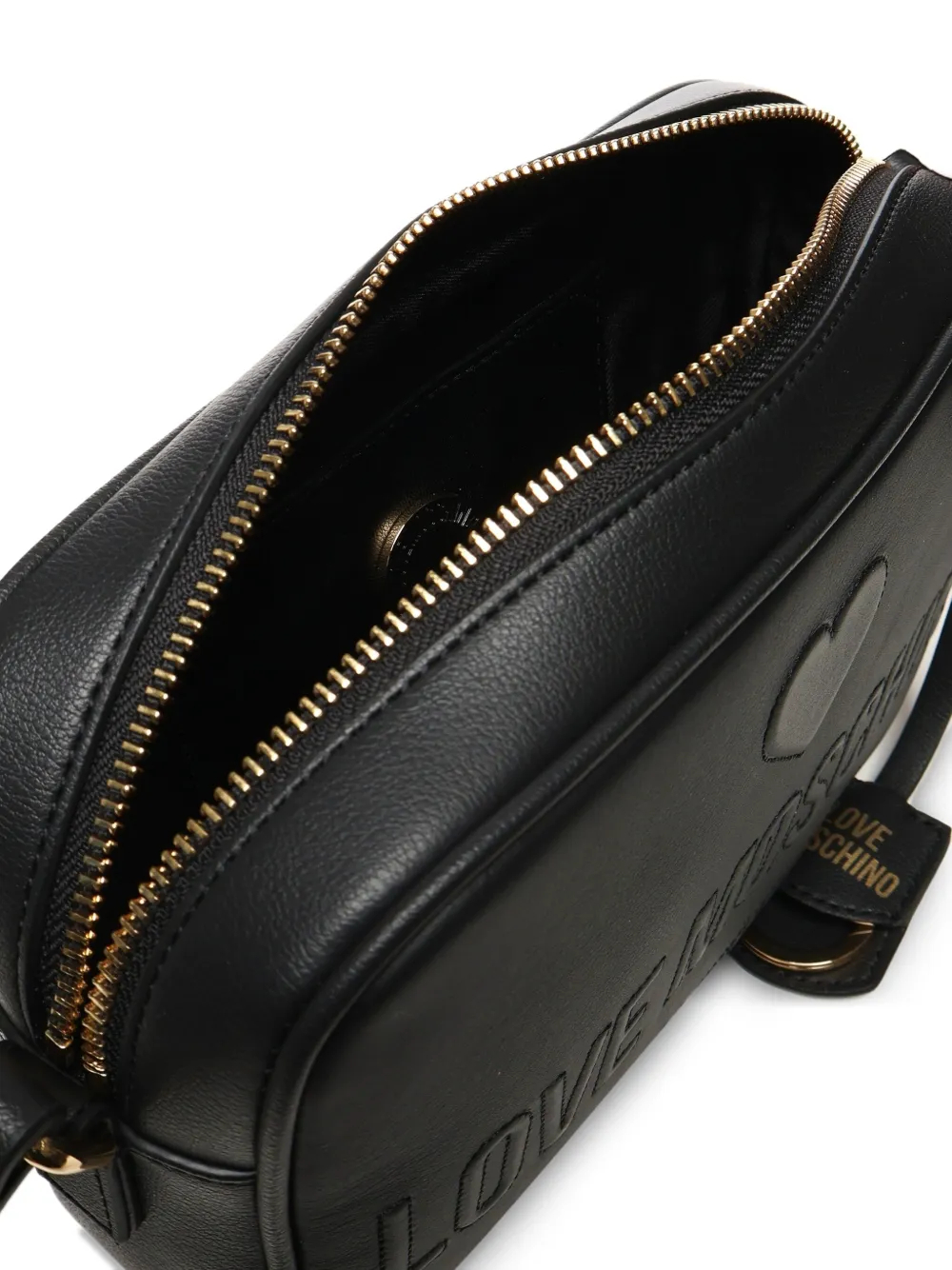 Love Moschino Schoudertas met logo-reliëf Zwart