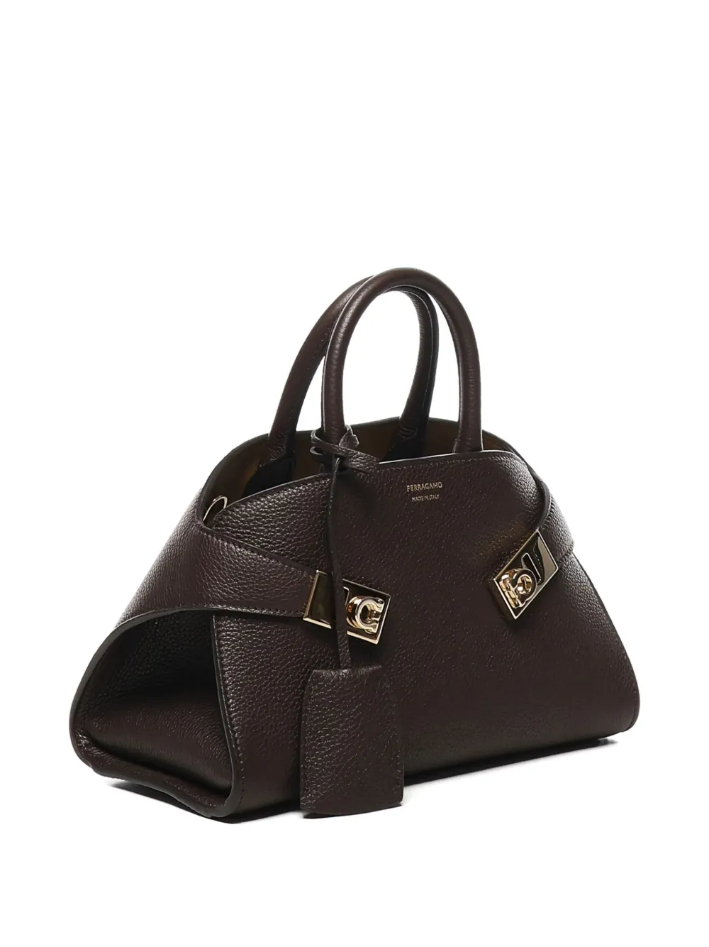 Ferragamo Hug leren shopper Bruin