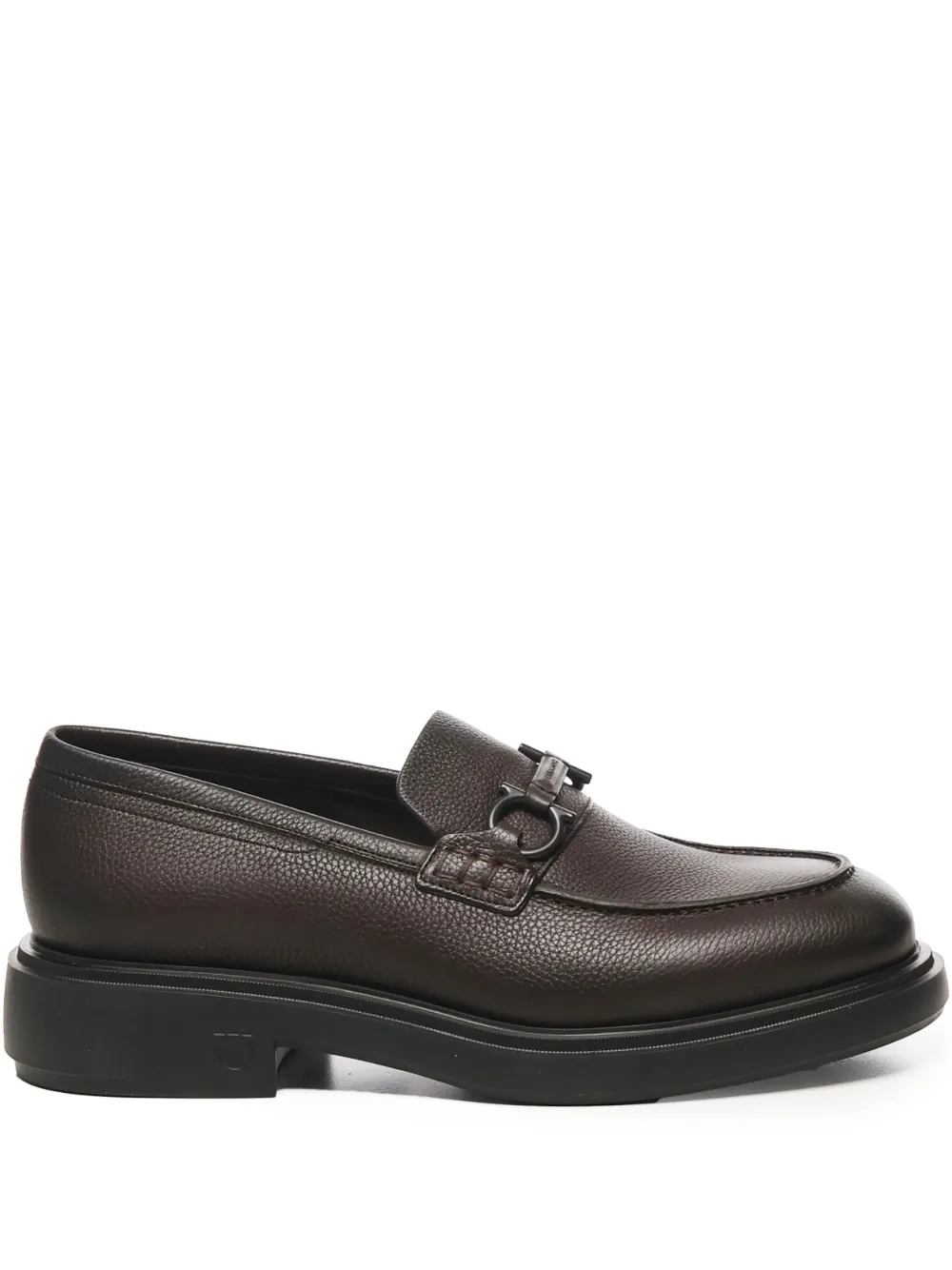 Ferragamo Gancini-detail loafers Brown