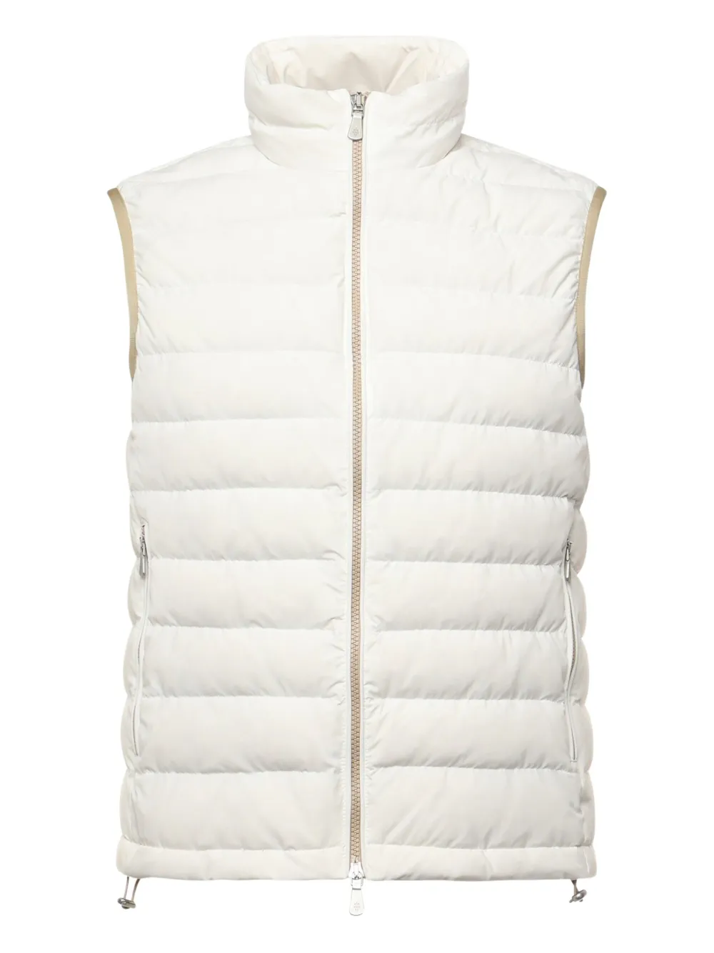 Eleventy quilted zip-front gilet Wit