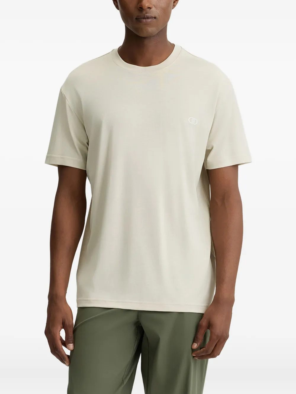 LIU JO logo-embroidery t-shirt Beige
