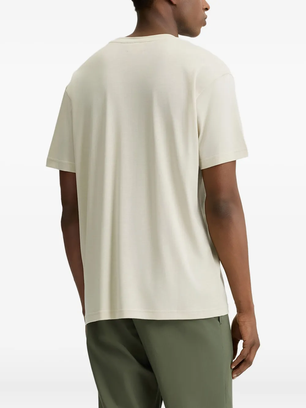 LIU JO logo-embroidery t-shirt Beige