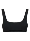 MC2 Saint Barth Naima textured square-neck bikini top - Black