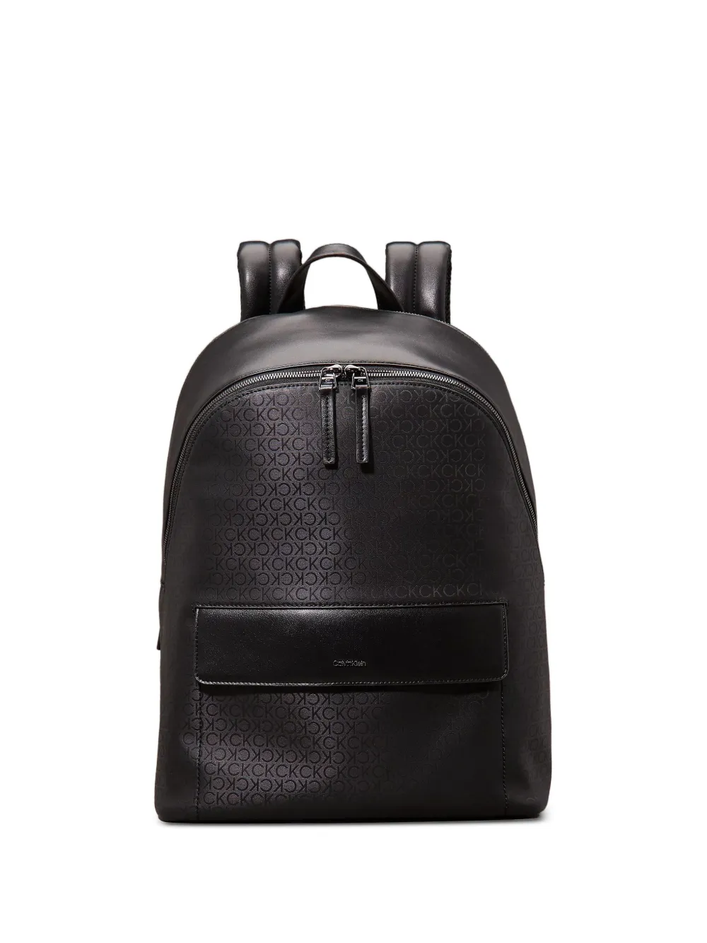 Calvin Klein Monogram Logo Backpack In Black