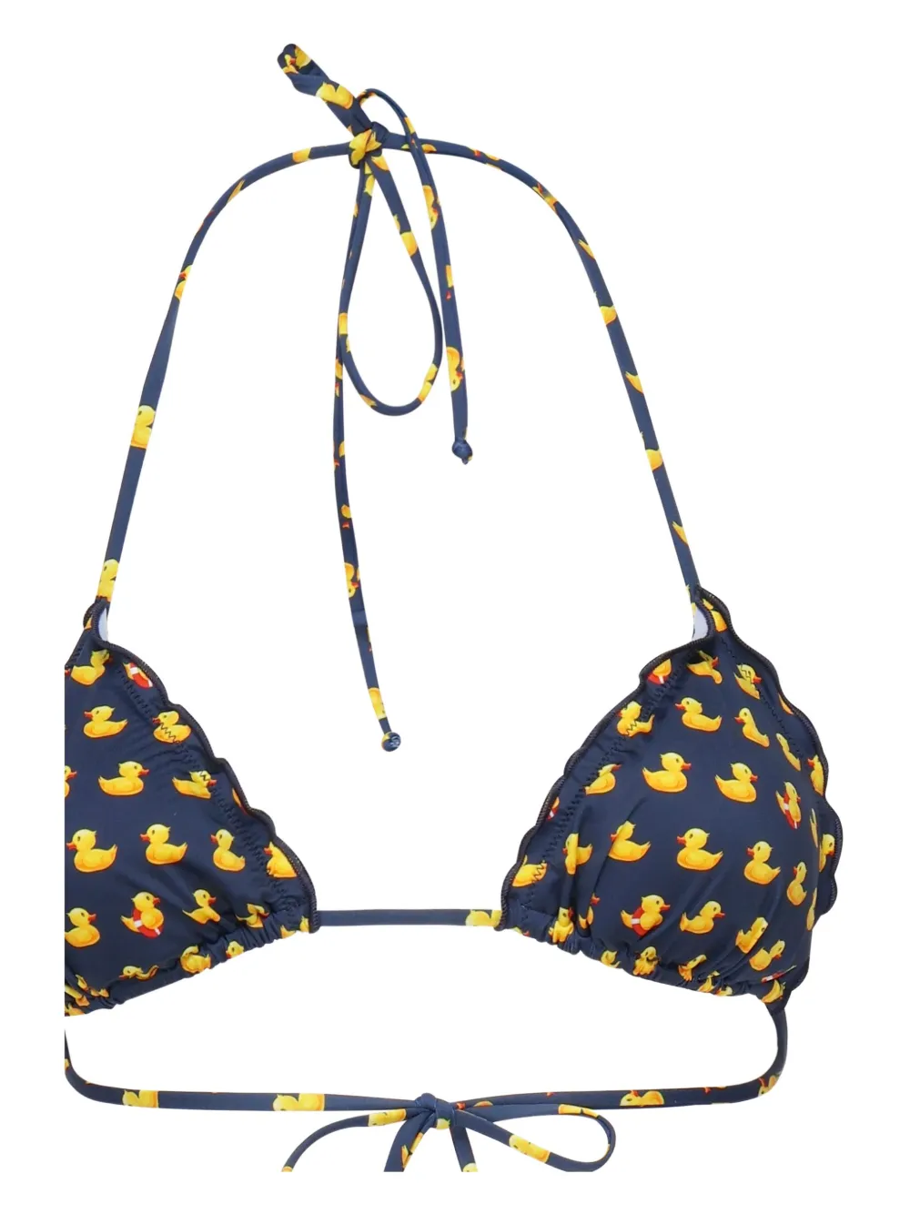 MC2 Saint Barth Sagittarius bikinitop met ruches en rubberen eend Blauw