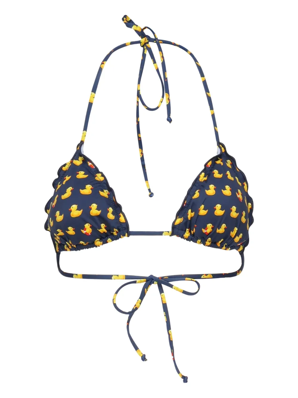MC2 Saint Barth Sagittarius bikinitop met ruches en rubberen eend Blauw