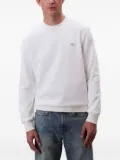Calvin Klein logo-patch crew-neck sweatshirt - White