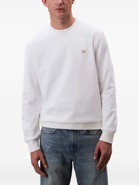 Calvin Klein logo-patch crew-neck sweatshirt