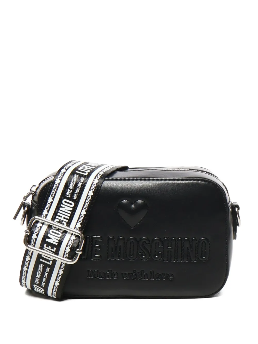 Love Moschino Schoudertas met logo-reliëf Zwart