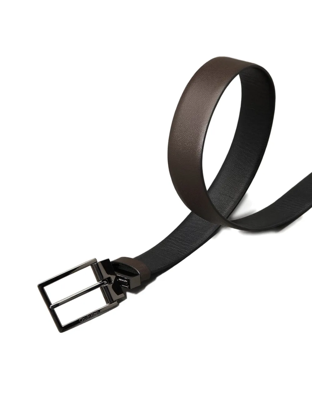 Calvin Klein Reversible Leather Belt In Brown