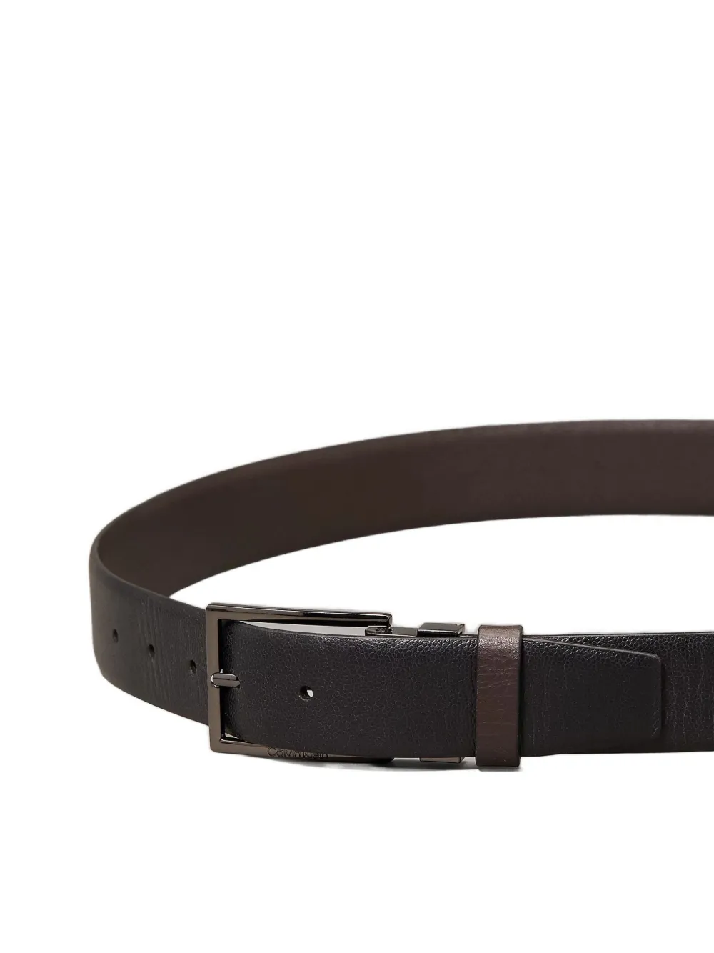 Calvin Klein Reversible Leather Belt In Brown