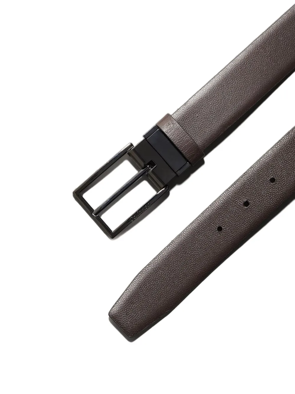 Calvin Klein Reversible Leather Belt In Brown