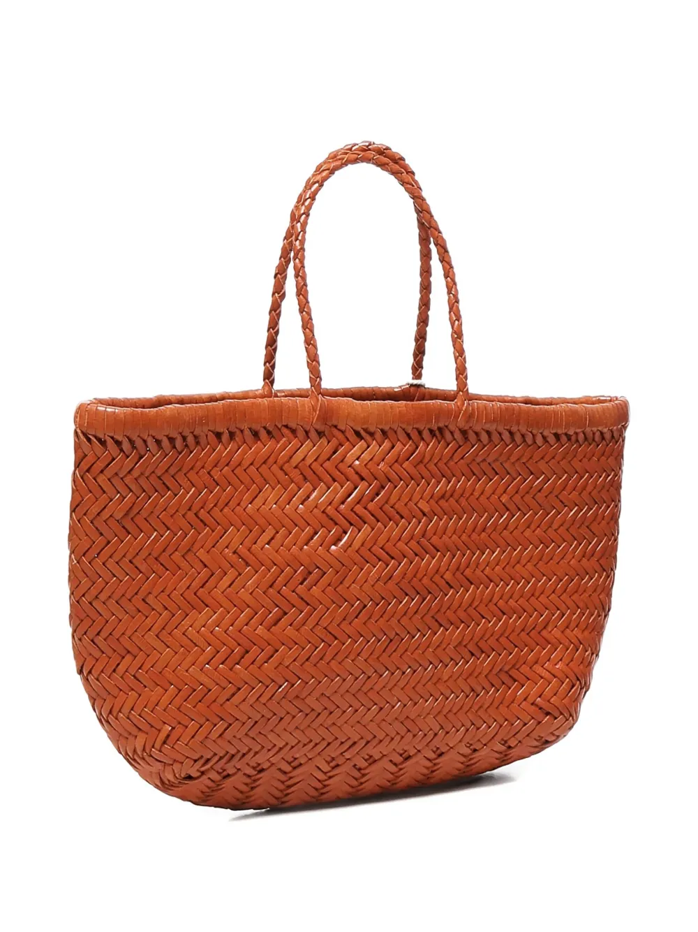 DRAGON DIFFUSION Triple Jump leather woven tote bag - Oranje