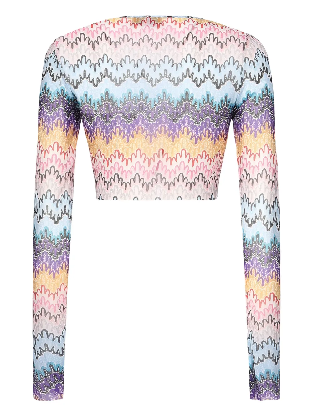 Missoni wave-pattern long-sleeve top - ピンク Missoni wave-pattern long-sleeve top - ピンク