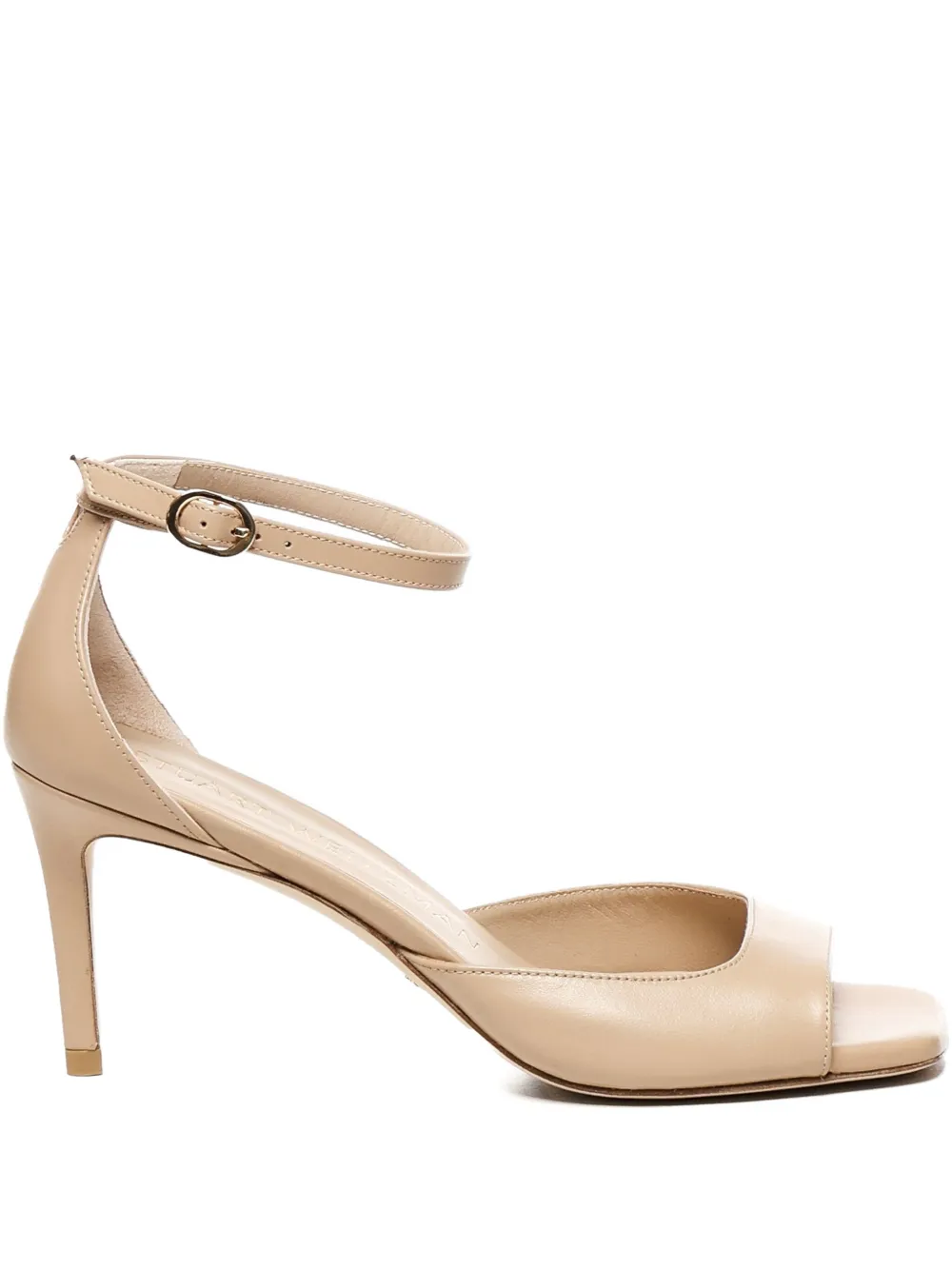 Stuart Weitzman 75mm leather heeled sandals Neutrals