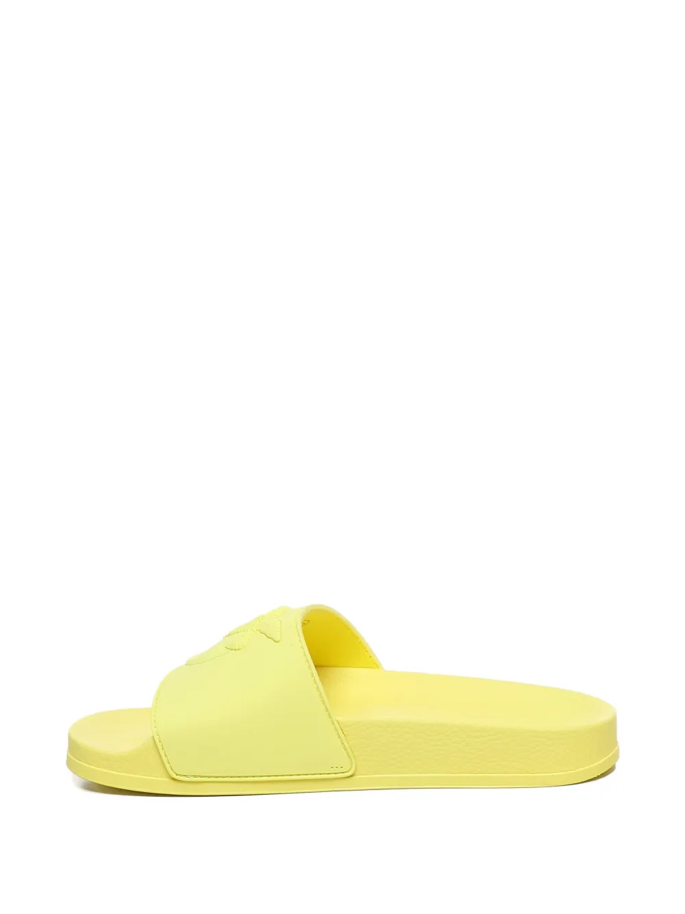 Pinko Embossed-logo Slides In Yellow
