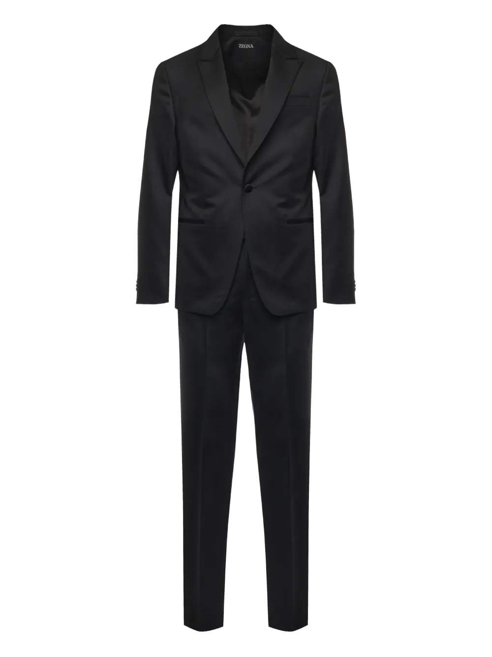 Zegna single-breasted suit Zwart