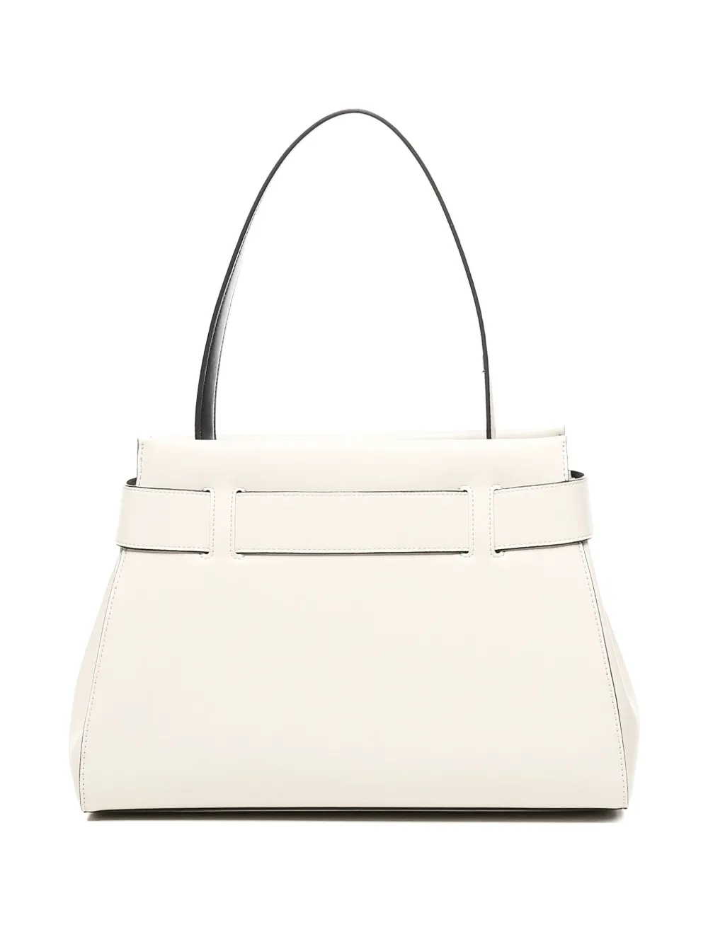 Armani Exchange logo-plaque belted bag Beige