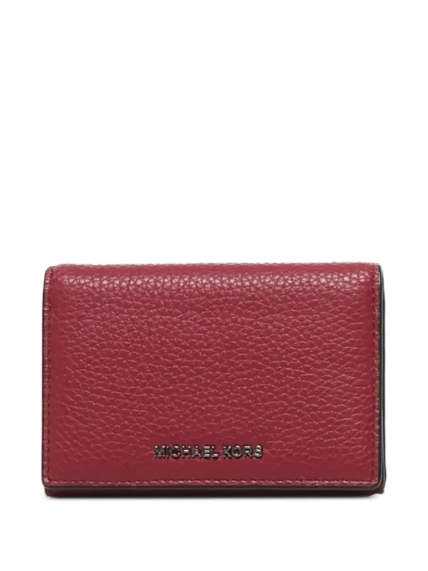 Michael Kors pebbled-leather Snap Wallet Red FARFETCH PH