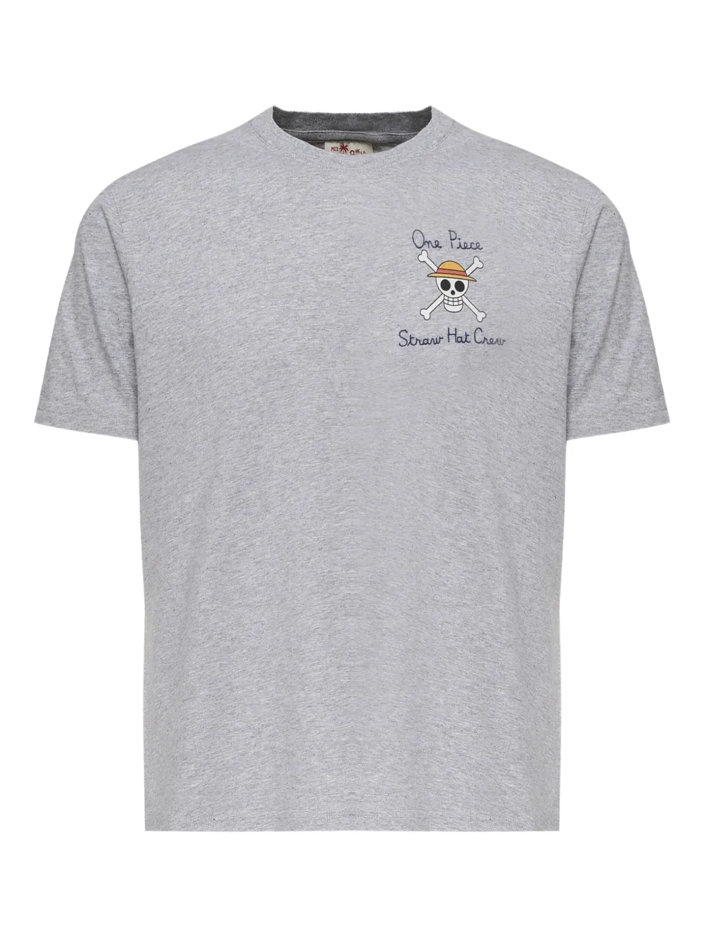 MC2 Saint Barth Austin embroidered cotton T-shirt Grijs