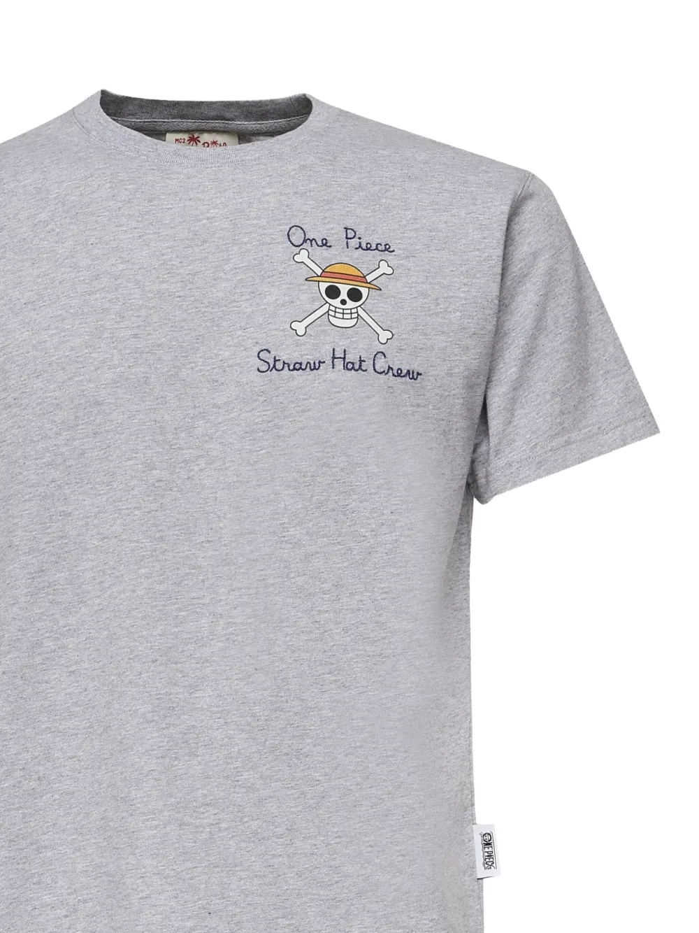 MC2 Saint Barth Austin embroidered cotton T-shirt Grijs