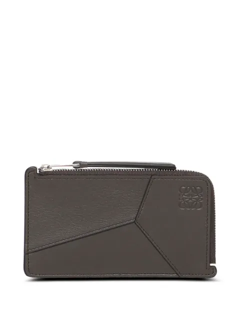 LOEWE Puzzle Edge calfskin panelled zip cardholder