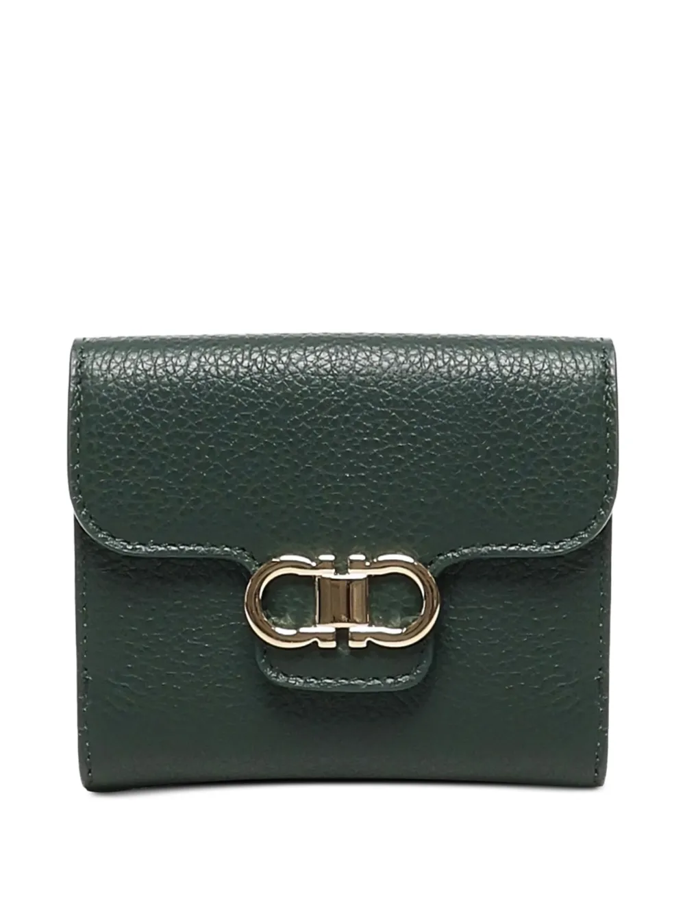 Ferragamo Portemonnee met Gancini-plakkaat Groen